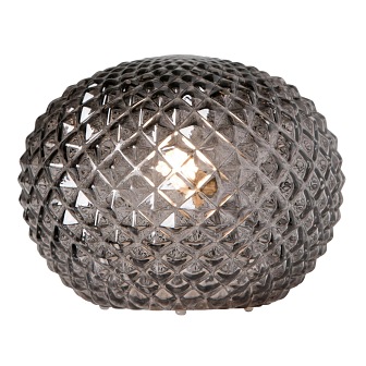 Szklana lampka stołowa Andrea Smokey vintage